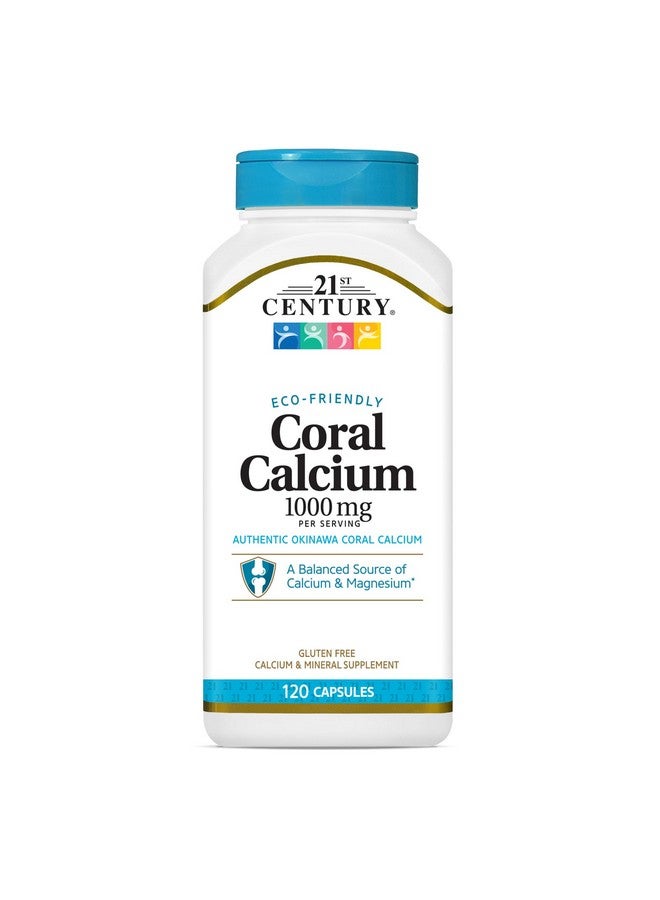 21st Century Coral Calcium Capsules, 1000 mg, 120 Count (22777) - Image 1