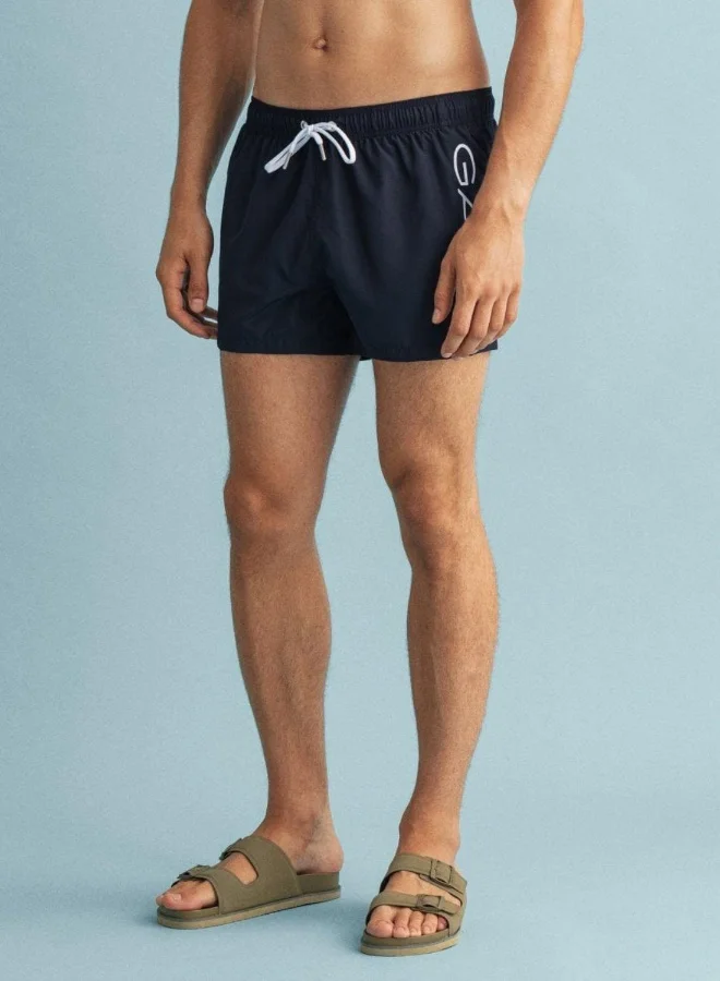 GANT Gant Short Cut Lightweight Logo Swim Shorts