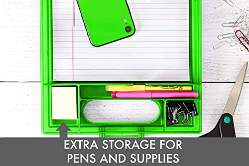 Dexas Clipcase Storage Clipboard with Handle, Lime Green - Image 4