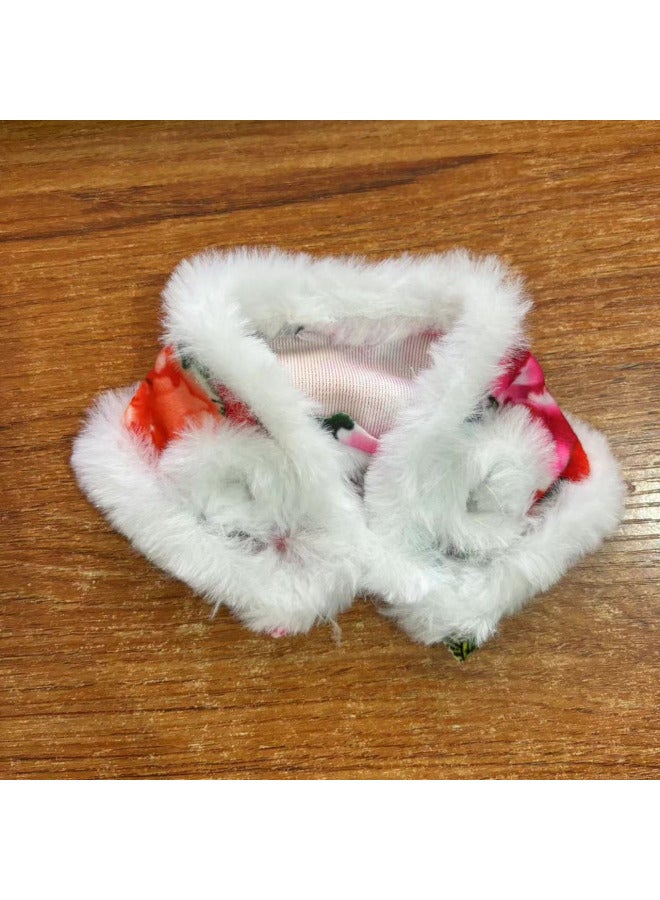 Capibala Capybara Pop Circle Turn Tail Blow Bubble Pull Nose Tortoise Plush Toy Pendant-Color:Flower Jacket-Height:In Stock - Image 1