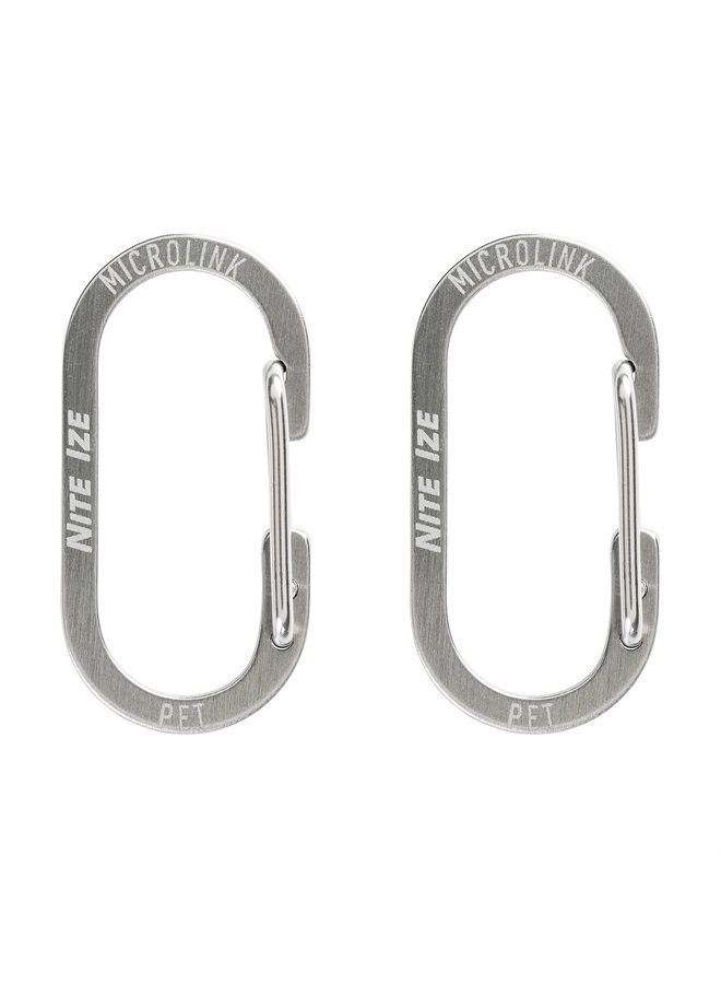 NITE IZE MicroLink Pet Tag Carabiner, Stainless Steel Cat and Dog Tag Clip, 2 Pack - Image 2