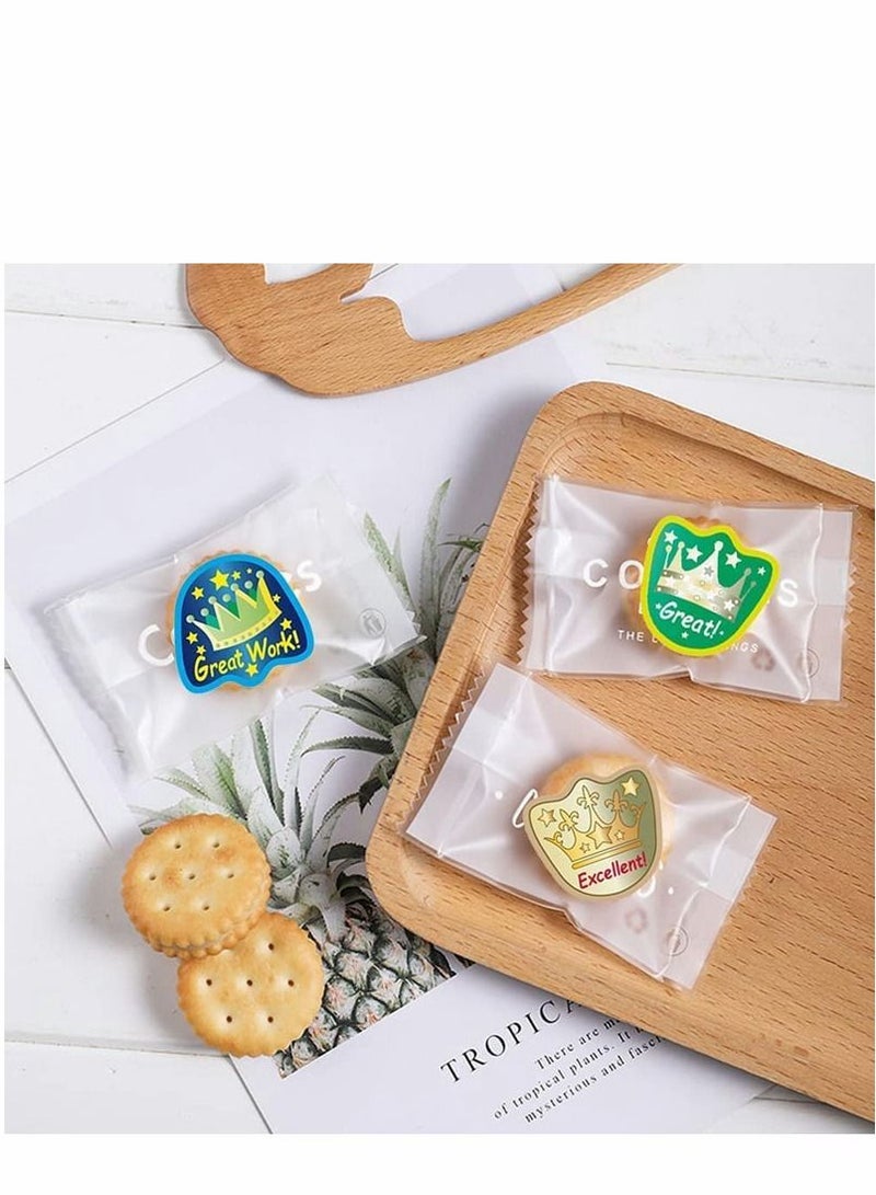 SYOSI 500 Pieces Kinds of Crown Stickers 6 Designs Reward Suitable for Children's Teachers Adults Parents Classroom School Work Learning and Training Gifts - Image 2