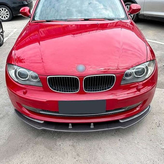 FINMOKAL سبويلر شفة المصد الأمامي بتصميم ألياف الكربون لسلسلة 1 E81 E82 E87 E88 LCI 118i 120i 120d 123d 125i 135i 2008-2011 - Image 4