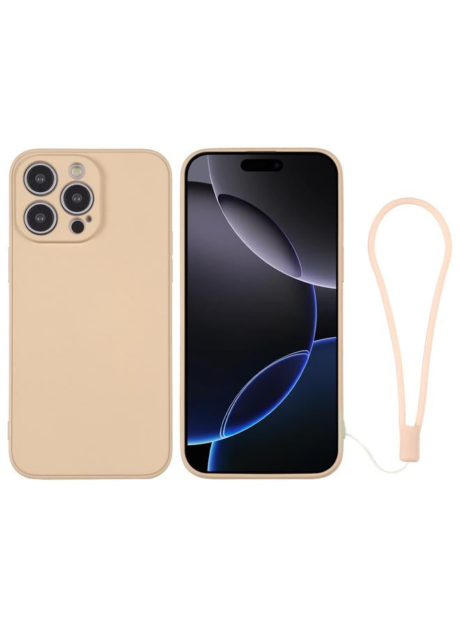 S-TOP Case For iPhone 16 Pro Max Silicone Phone Case with Wrist Strap - Image 1