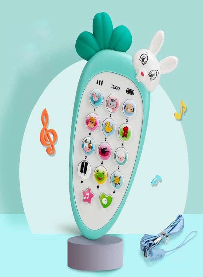 BELLABOTA Radish Style Pretend Play Cell Phone Smart Phone Toy for Kids, Toddlers with Music, Lights - Birthday Party Favors and Gift for Boys, Girls, Orange - Image 3