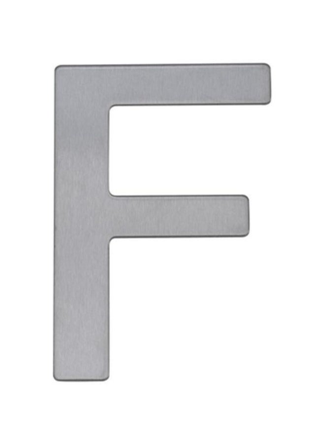 حروف ذاتية اللصق "F" إنجليزي فضي