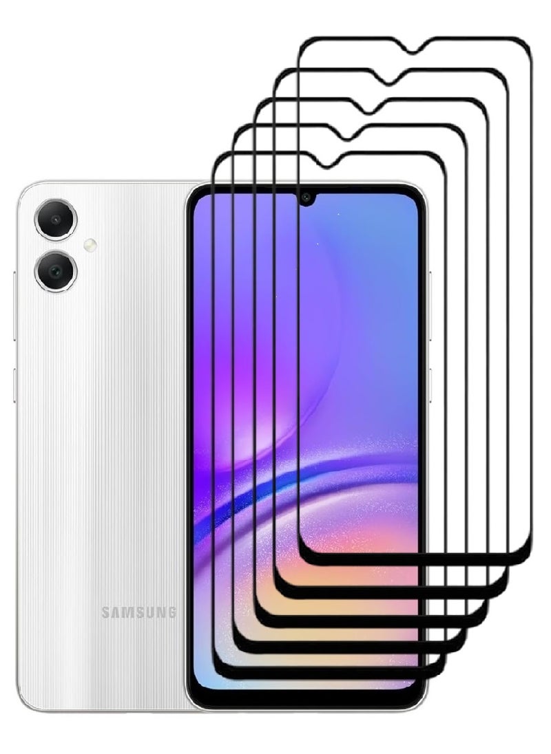 AINA 5 Pieces Tempered Glass Screen Protector 5D Designed For Samsung Galaxy A05 Full Glue Edge to Edge Full Screen Coverage And Bubble Free - Image 1