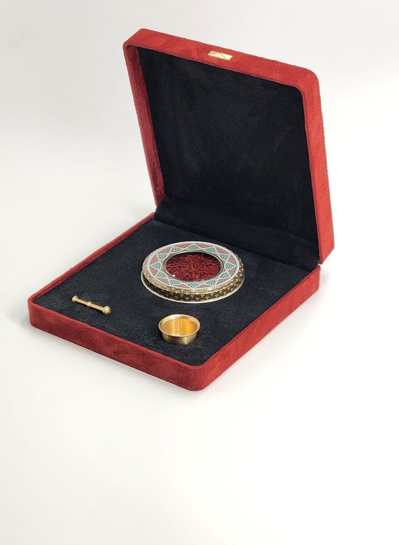 Salman Saffron Super Negin Safron in Velvet Gift Box with prop - Box Size 205x190x47 mm - Image 2