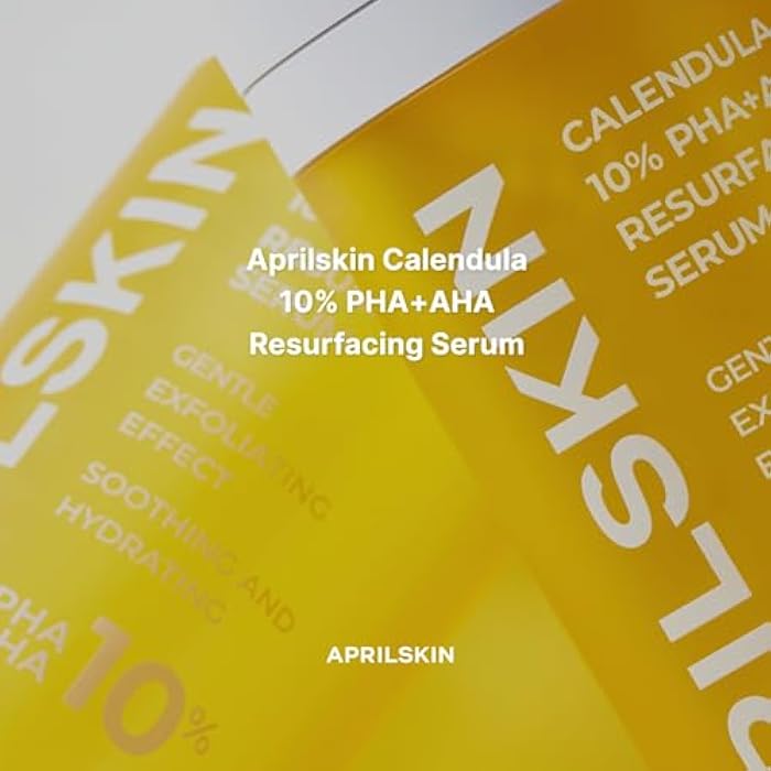 APRILSKIN Calendula10% PHA+AHA Resurfacing Serum | Vegan, Cruelty-Free | Dry, sensitive, acne-prone skin - Image 2