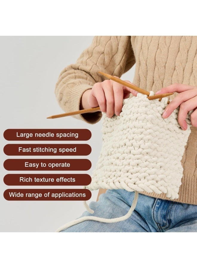 Chunky Chenille Yarn, Soft Thick Fluffy Yarn for Hand Knitting, Plush Yarn for Crocheting, 43Yds Velvet Crochet Yarn for Making Blankets Weaving DIY Craft - Image 4