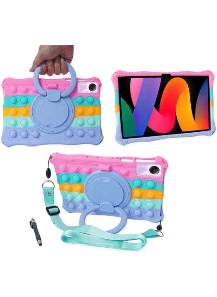Generic Case Compatible with Xiaomi Redmi Pad SE 11 Inch 2023 Kids Friendly with Hand Strap Shoulder Belt Rotatable Stand Cover Funda  - Image 1