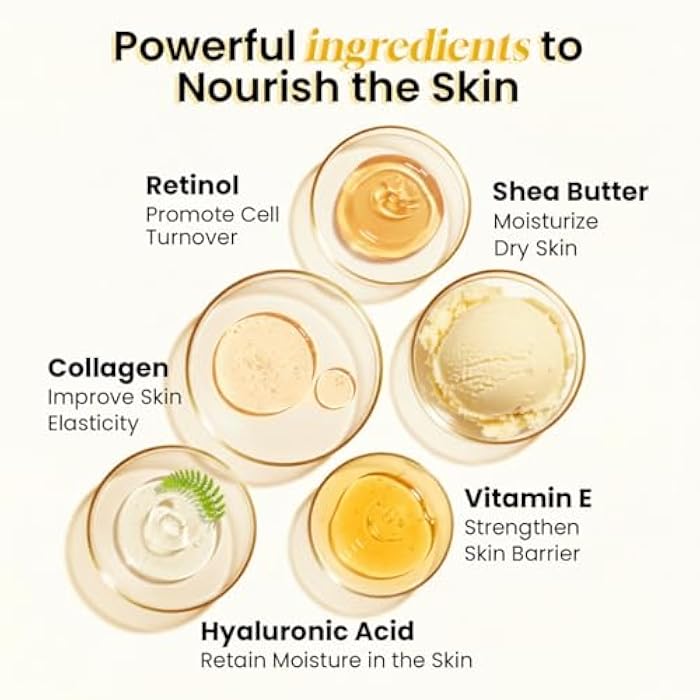 Bealions Retinol Cream for Face Anti Aging: Wrinkle Cream for Face Neck with Collagen Hyaluronic Acid - Night Moisturizer for Men Women - Facial Skin Care Christmas Gift for Mom Dad Sister - Image 2