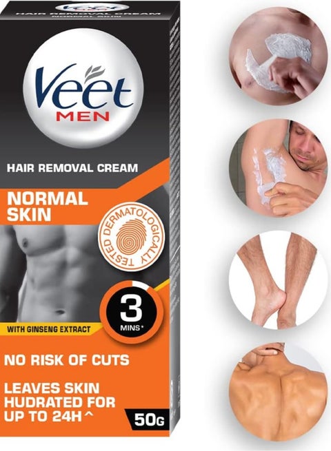 Veet Hair Removal Cream for Men, Normal Skin - 50g