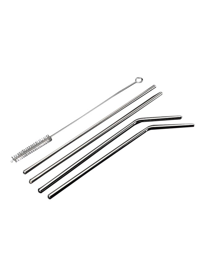 VEHHE Metal Straws Stainless Steel Straws Drinking Straws Reusable - 10.5" Ultra Long 4 + 1 - W/Cleaning Brush for 20/30 Oz for Yeti RTIC SIC Ozark Trail Tumblers (2 Straight|2 Bent|1 Brush) - Image 3
