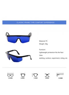 Y&D 1-Pieces Laser Protective Eye Glasses Lab Goggles Blue  - Image 3