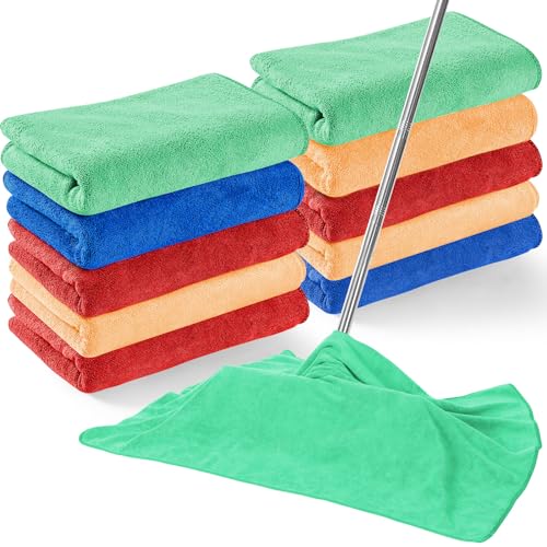 SmoothNovelty منشفة تنظيف ميكروفايبر كبيرة جداً 10 قطع 30" × 20" منشفة أرضية قابلة لإعادة الاستخدام والغسل خالية من الوبر - Image 1