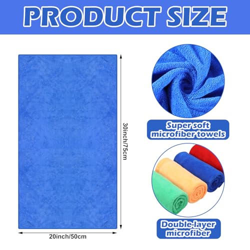 SmoothNovelty منشفة تنظيف ميكروفايبر كبيرة جداً 10 قطع 30" × 20" منشفة أرضية قابلة لإعادة الاستخدام والغسل خالية من الوبر - Image 3