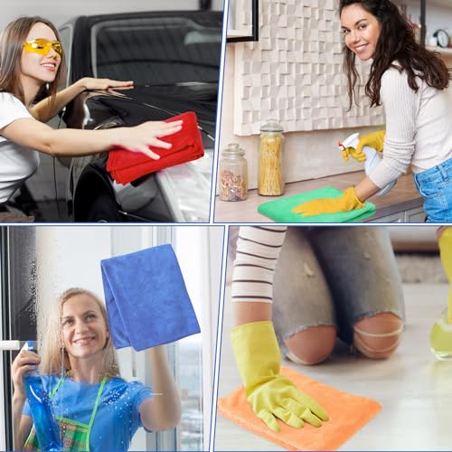 SmoothNovelty منشفة تنظيف ميكروفايبر كبيرة جداً 10 قطع 30" × 20" منشفة أرضية قابلة لإعادة الاستخدام والغسل خالية من الوبر - Image 5