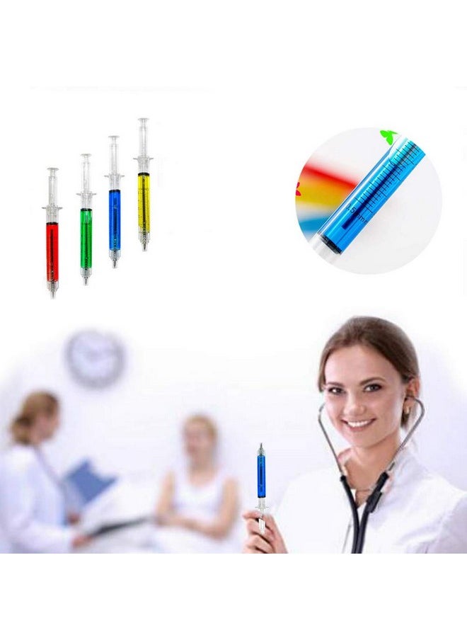 SunAngel - Multicolor Syringe Pen Writes In Black Inknurse Pens Imaginary Doctor Play Office Supplies (Redgreenyellowblue 24 Pieces) - Image 1