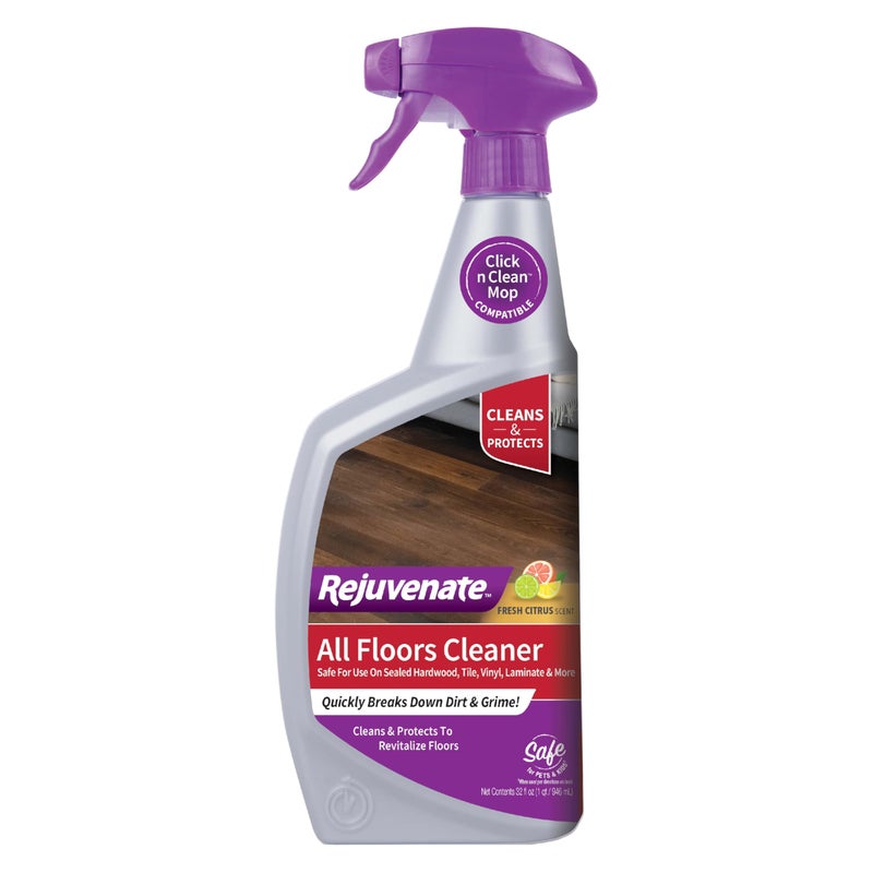 Rejuvenate High Performance All-Floors and Hardwood No Bucket Needed Floor Cleaner Powerful PH Balanced Shine with Shine Booster Technology Low VOC Best in Class Products 32oz - Image 1