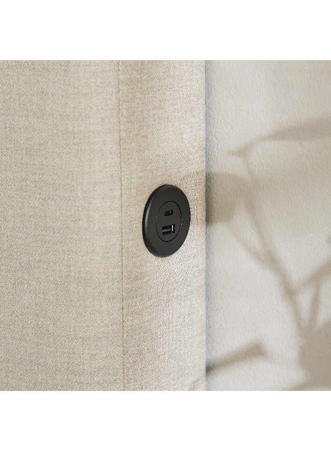 Home Box سرير ملكي مبطن ذكي بلايز مع 2 طاولات جانبية - 180x200 سم - Image 5