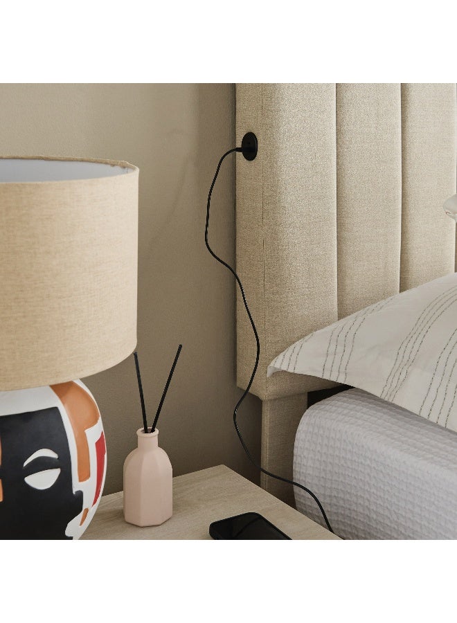 Home Box سرير ملكي مبطن ذكي بلايز مع 2 طاولات جانبية - 180x200 سم - Image 4