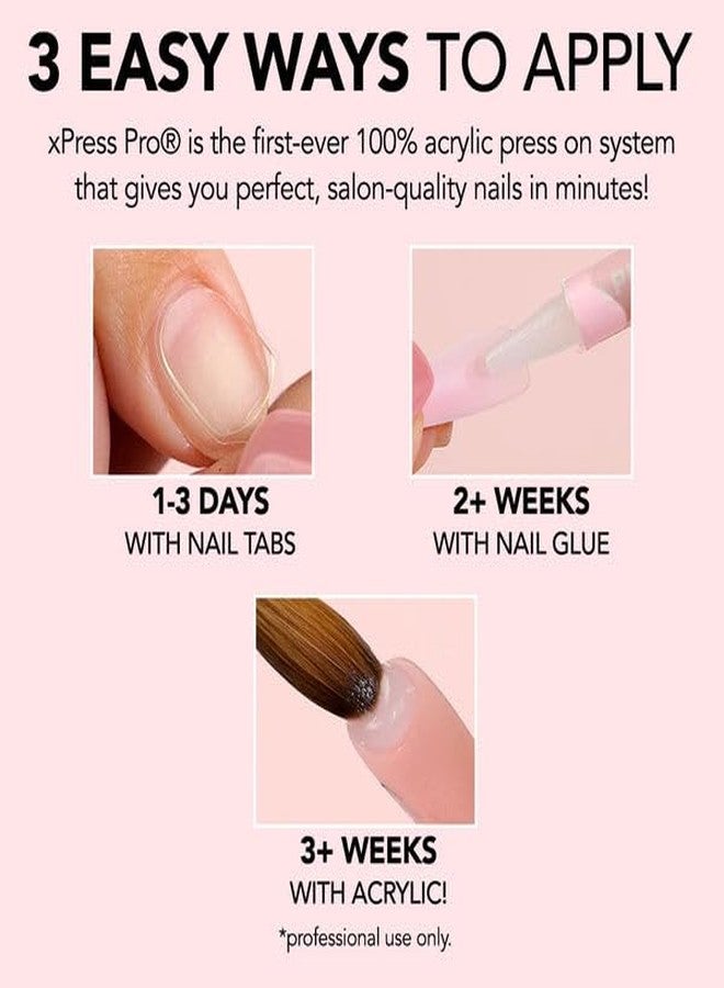 Kiara Sky Press On Nails | XPRESS PRO 100% Acrylic Nails | 30-Piece Kit Includes Nail Glue, Cuticle Pusher, File & Prep Pad | Medium Coffin - Pink Ombre - Image 4