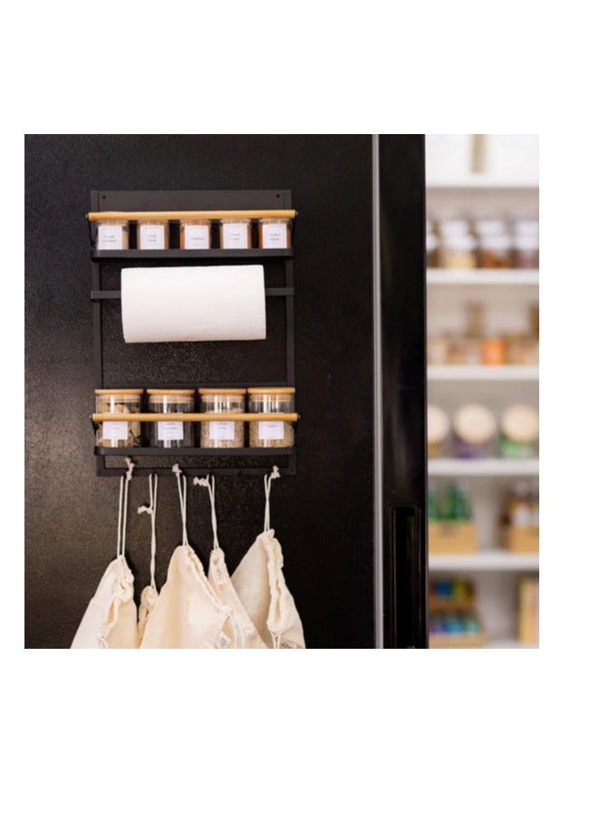 Homesmiths Honey Bee 200ML Multipurpose Airtight Round Glass with Bamboo Lid For Kitchen & Pantry - Image 5