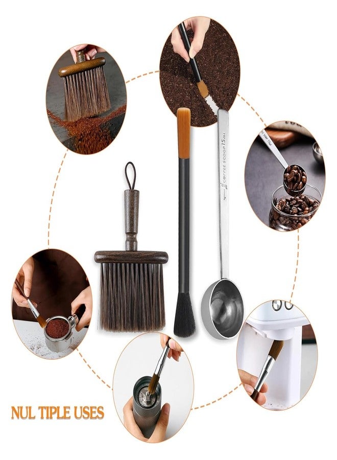 Kitnish Coffee Brush,2pcs Espresso Brush+Coffee Scoop,Coffee Cleaning Brush,Coffee Grinder Brush Coffee Filter Cleaning Brush,Suitable for Espresso Machine with Grinder for Home,Espresso Machine Cleaning Set - Image 3