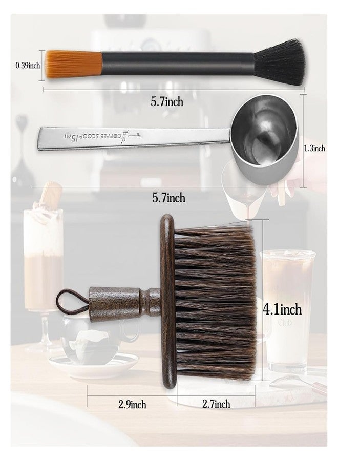 Kitnish Coffee Brush,2pcs Espresso Brush+Coffee Scoop,Coffee Cleaning Brush,Coffee Grinder Brush Coffee Filter Cleaning Brush,Suitable for Espresso Machine with Grinder for Home,Espresso Machine Cleaning Set - Image 2