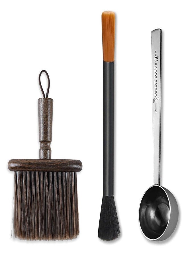Kitnish Coffee Brush,2pcs Espresso Brush+Coffee Scoop,Coffee Cleaning Brush,Coffee Grinder Brush Coffee Filter Cleaning Brush,Suitable for Espresso Machine with Grinder for Home,Espresso Machine Cleaning Set - Image 1