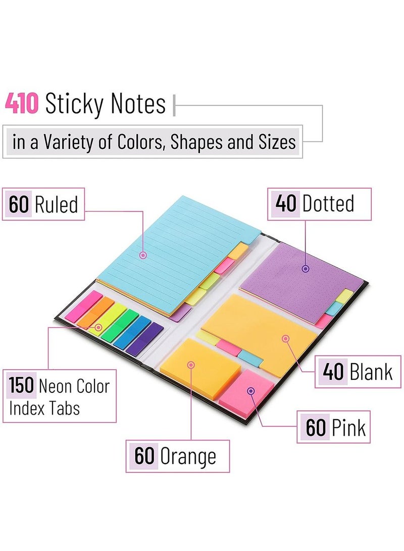 Generic Sticky Notes Set, 410 Pack, School Supplies, Office Supplies, Planner Sticky Note Dividers Tabs, Book Notes  - Image 2