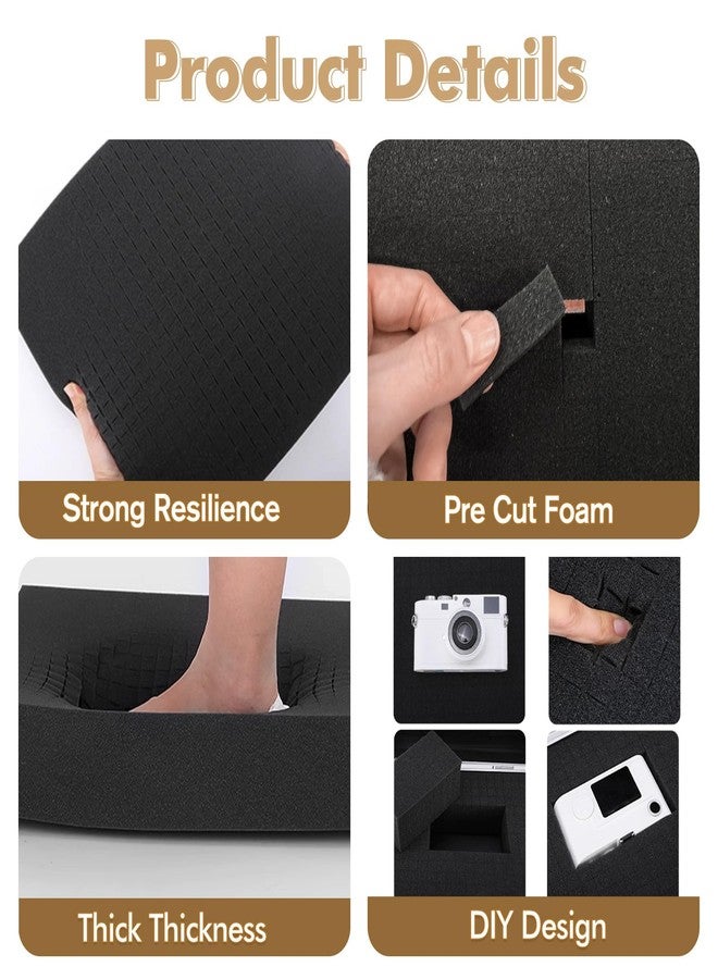 JZHLLA 8 Pcs Pick and Pluck Foam Sheets - 3 Sizes, Pre-Cubed, Polyethylene for Crafts, Toolboxes, Storage - Image 5