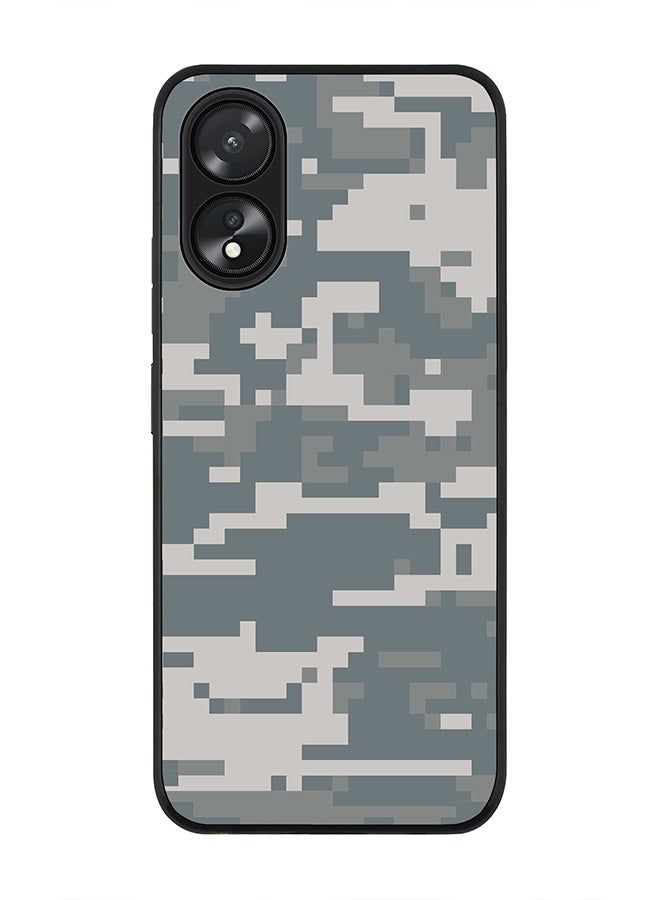 Stylizedd Rugged Black Edge case for Oppo A18 / Oppo A38, Slim fit Soft Case Flexible Rubber Edges Anti Drop TPU Gel Thin Cover - Digital Camo - Image 1