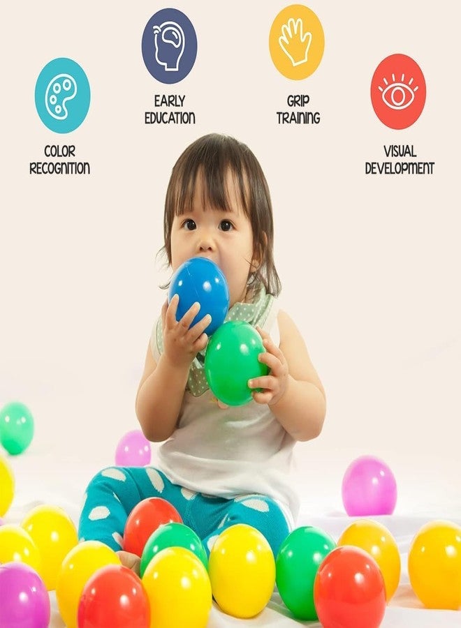 Maanit Pool Ball 6 Cm Colorful Small Plastic Balls Safe Soft Ball for Baby Playing Items Indoor Easy to Grasp | Bpa-Free, Non-Toxic Ball - Multicolor (150 pcs) - Image 5