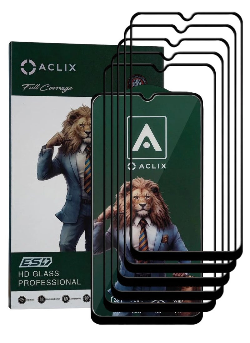 ACLIX 5 Pieces Antistatic ESD Dustproof Premium Quality High Definition Tempered Glass Screen Protector Designed For Xiaomi Redmi Note 11E - Image 1