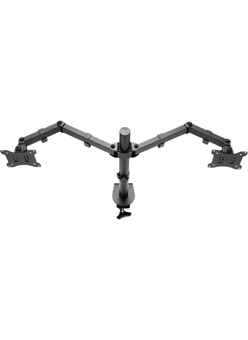 Generic Lucky Owl Dual Arm Adjustable Monitor Mount for 17-32 Inch Screens, Heavy Duty with 360° Rotation and VESA 100x100mm Support, Max Load 9kg  - Image 1