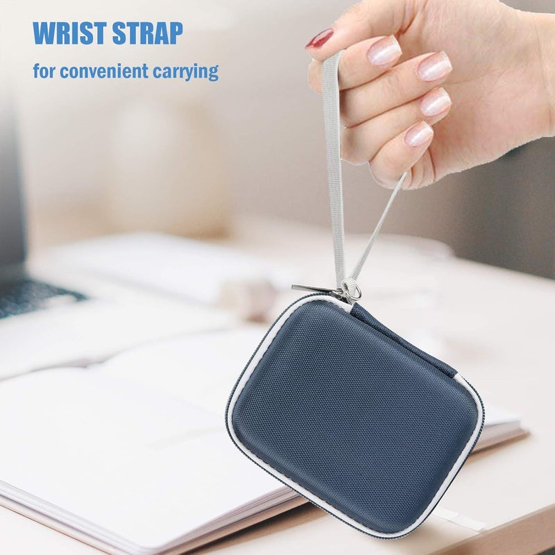 KSA market compliant quality Hard Carrying Case Compatible for Samsung T7/ T7 Touch Portable SSD with 2 Cable Ties, Shockproof Travel Organizer for T7/ T7 Touch 500GB 1TB 2TB USB 3.2 External Solid State Drives -Navy All condition fit - Image 4