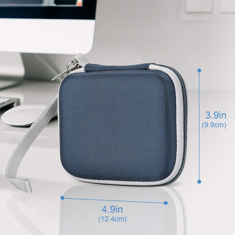 KSA market compliant quality Hard Carrying Case Compatible for Samsung T7/ T7 Touch Portable SSD with 2 Cable Ties, Shockproof Travel Organizer for T7/ T7 Touch 500GB 1TB 2TB USB 3.2 External Solid State Drives -Navy All condition fit - Image 5