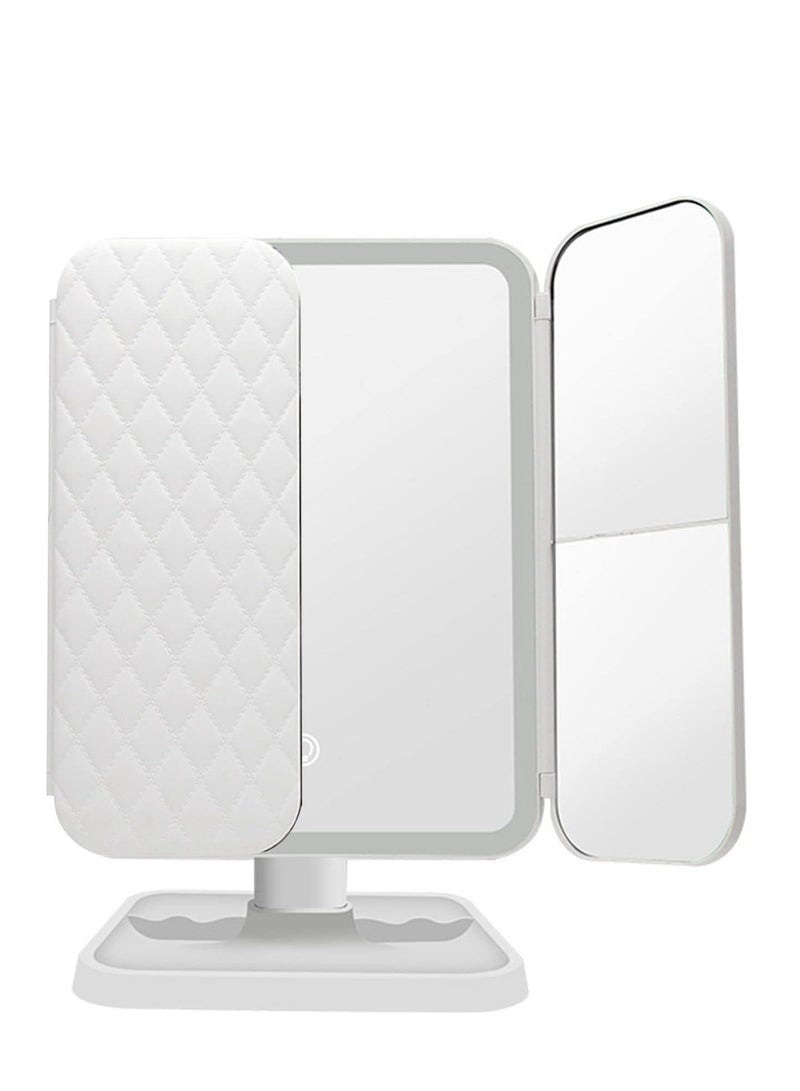 JAJEEK LED Makeup Mirror with 3 Color Lighting Modes & 52 LED Lights, High Definition Portable Mirror, 1x/2x/3x Magnification, Touch Control Design – Ideal for Flawless Makeup Application and Grooming  - Image 1