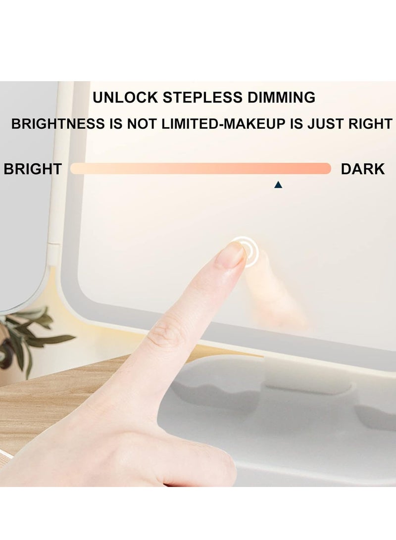 JAJEEK LED Makeup Mirror with 3 Color Lighting Modes & 52 LED Lights, High Definition Portable Mirror, 1x/2x/3x Magnification, Touch Control Design – Ideal for Flawless Makeup Application and Grooming  - Image 5
