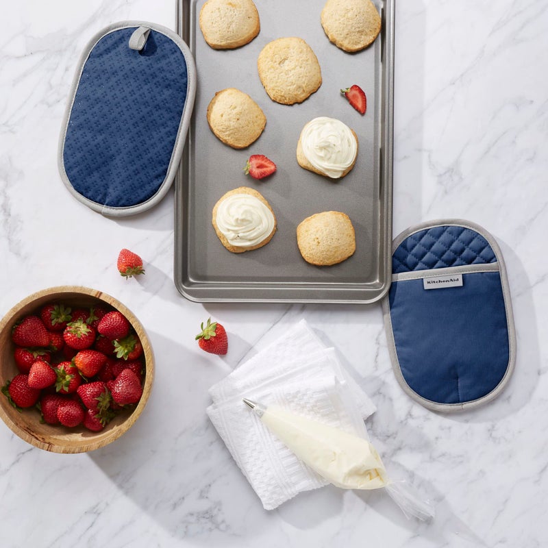 KitchenAid Asteroid Pot Holder 2-Pack Set  Blue Willow  6.5""x10"" - Image 2