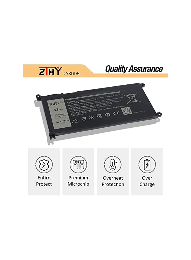 ZTHY Yrdd6 Laptop Battery Replacement For Dell Inspiron 5481 5482 5485 5491 2-In-1 5493 5584 5593 5590 Vostro 5481 5581 5490 5590 Series 0Yrdd6 1Vx1H 01Vx1H Vm732 0Vm732 11.4V 42Wh 3-Cell - Image 3