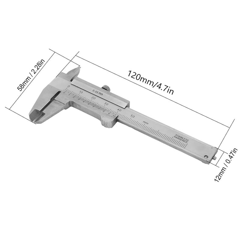 Stainless Steel Vernier Caliper 0 50mm Portable Measuring Tool for Jewelry - Image 3