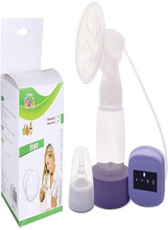La Frutta Electric Breast Pump, through usb, one hand, 9 Levels Massage & Suction, lightweight, 150 ml Bottle, purple + 24Pcs Breast Pads