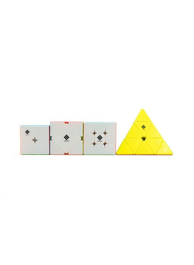 Cubelelo Cubelelo 2x2, 3x3, Pyraminx & Skewb Combo Stickerless | Speedcube Set for Kids & Adults | Smooth & Durable Puzzle Cubes | Ideal Combo for Beginners & Pros - Image 2