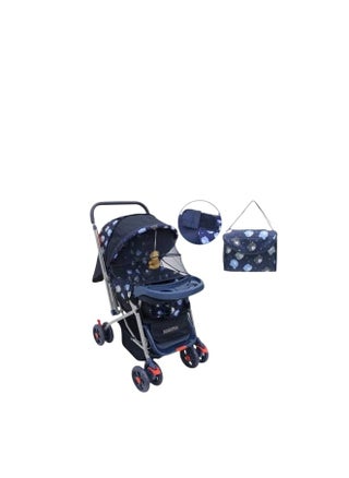 A stroller with a mother's bag, a basket to store the child's essentials, and an anti-learning wheel - pzsku/ZCDC65CBCC78D219ADC41Z/45/_/1738864807/40a6d202-a952-42eb-b7a6-ce9826752cc3