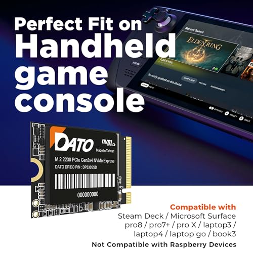 DATO 1TB SSD M.2 2230, NVMe 1.3 PCIe Gen3x4, Internal Solid State Drive, Up to 2500/1700 MB/s, DP330 Series - Image 4