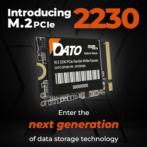DATO 1TB SSD M.2 2230, NVMe 1.3 PCIe Gen3x4, Internal Solid State Drive, Up to 2500/1700 MB/s, DP330 Series - Image 2