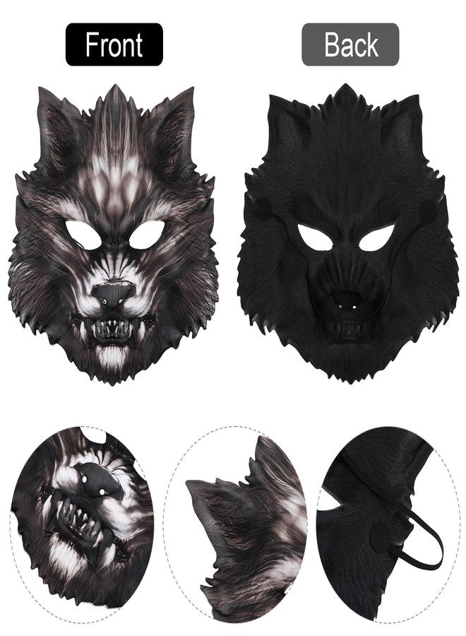 Amosfun EVA Wolf Head Halloween Mask Simulation Animal Halloween Mask Carnival Cosplay Party Supplies - Image 4